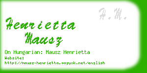 henrietta mausz business card